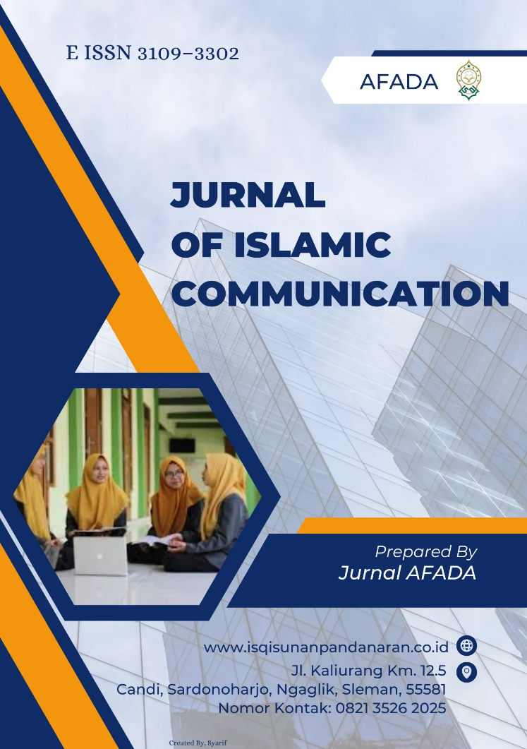 					Lihat Vol 4 No 1 (2026): Afada: Jurnal of Islamic Communication
				